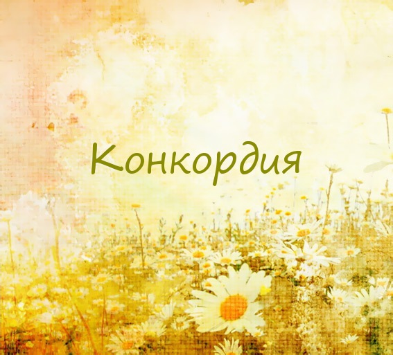 Конкордия на картинке с ромашками для авы