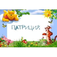 Картинка с именем Патриций в рамке с Пухом и Тигрой